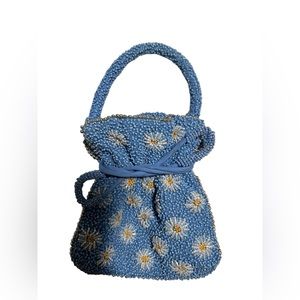 Zara Daisy Mini Beaded Bucket Bag